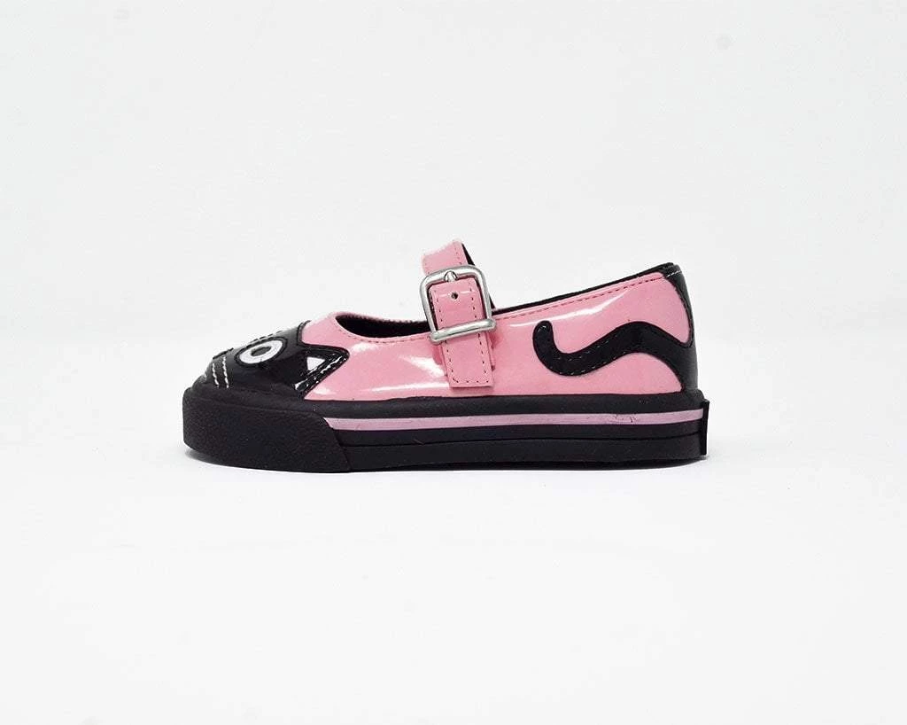 A9726B Black & Pink Kitty Mary Jane Toddler Sneaker