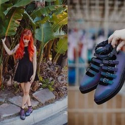 A9730L Women Midnight Chameleon Multi-Strap Mary Jane