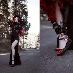 A9731L Black TUKskin™ Flame Sandal Women