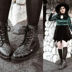 A9746 Black TUKskin™ 7-Eye Spiderweb Glow Boot