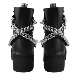 A9752 Black 7-Eye Chain & Strap Dino Lug Boot