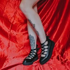 A9768L Women Black TUKskin™ 5-Loop Ribbon Mary Jane