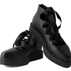 A9768L Women Black TUKskin™ 5-Loop Ribbon Mary Jane