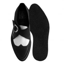 A9776 Black & White TUKskin™ Wing Buckle Pointed Creeper