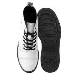 A9799 White TUKskin™ 7-Eye Capped Toe Boot Women