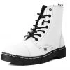 A9799 White TUKskin™ 7-Eye Capped Toe Boot Women