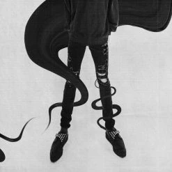 A9804 Black TUKskin™ Studded Buckle Pointed Creeper