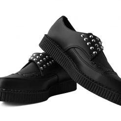A9804 Black TUKskin™ Studded Buckle Pointed Creeper