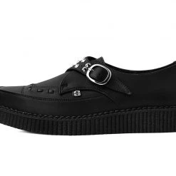 A9804 Black TUKskin™ Studded Buckle Pointed Creeper