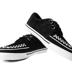 A9807 Black Suede D-Ring Interlace VLK Sneaker Women