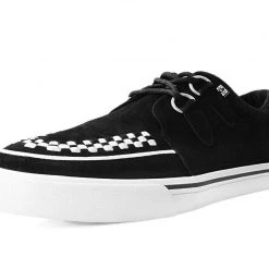 A9807 Black Suede D-Ring Interlace VLK Sneaker Women