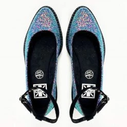 A9825L Multi-color Glitter Pointed Mary Jane Women