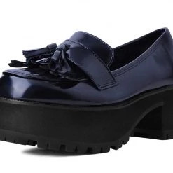 A9826L Black Oil Haze Loafer Platform