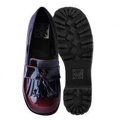 A9827L Women Burgundy Gradient Loafer Platform