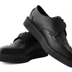 A9847 Black TUKskin™ Western Antique Buckle Pointed Creeper