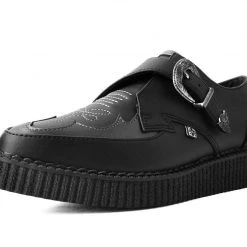 A9847 Black TUKskin™ Western Antique Buckle Pointed Creeper