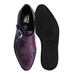 A9856 Burgundy Rub Off TUKskin™ Monk Buckle Creeper
