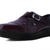 A9856 Burgundy Rub Off TUKskin™ Monk Buckle Creeper