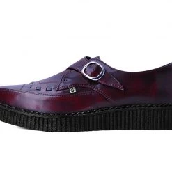 A9856 Burgundy Rub Off TUKskin™ Monk Buckle Creeper