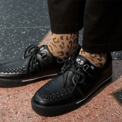 A9873 Black Leather D-Ring VLK Sneaker Women