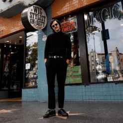 A9873 Black Leather D-Ring VLK Sneaker Women