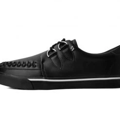 A9873 Black Leather D-Ring VLK Sneaker Women