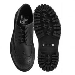 A9884 Black Double Decker Brogue Women