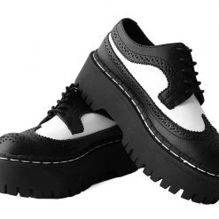 A9885 Black & White Double Decker Brogue