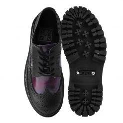 A9886 Black & Burgundy Double Decker Brogue Women