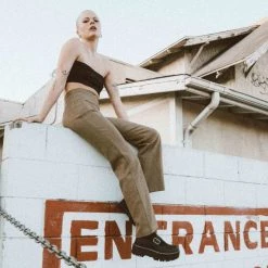 A9887L Black Double Decker Mary Jane Women