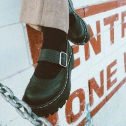 A9887L Black Double Decker Mary Jane Women