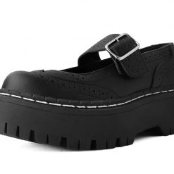A9887L Black Double Decker Mary Jane Women