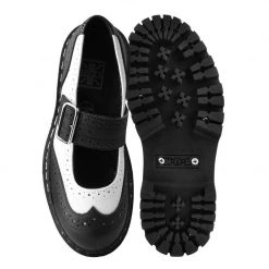 A9888L Women Black & White Double Decker Mary Jane