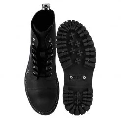 A9890 Women Black 7-Eye Double Decker Boot