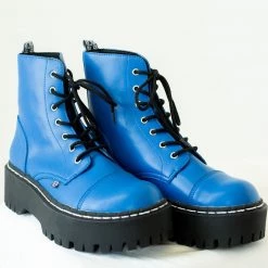 A9891 Electric Blue Double Decker Boot Women