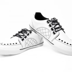 A9926 White TUKskin™ Quilted Interlace Sneaker