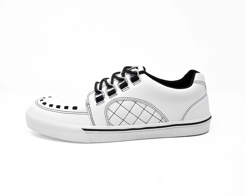 A9926 White TUKskin™ Quilted Interlace Sneaker