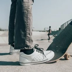 A9926 White TUKskin™ Quilted Interlace Sneaker