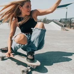 A9927 Black Suede & Leopard Quilted Interlace Sneaker Men