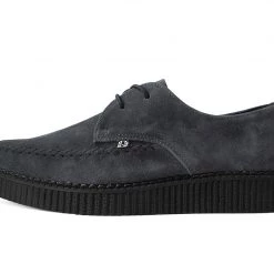 A9932 Grey Suede X-Stitch Pointed Creeper