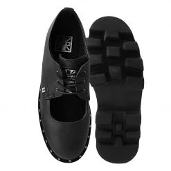 A9936 Women Black TUKskin™ Open Top Dino Lug