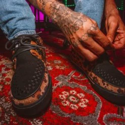 A9946 Black & Tan Leopard Hair VLK Sneaker Women