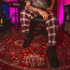 A9947 Black & Burgundy Leopard Hair VLK Sneaker Women