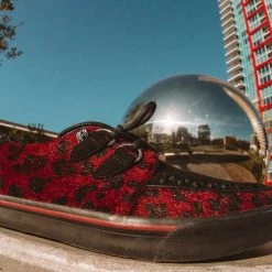 A9947 Black & Burgundy Leopard Hair VLK Sneaker Women