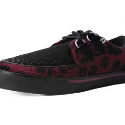 A9947 Black & Burgundy Leopard Hair VLK Sneaker Women