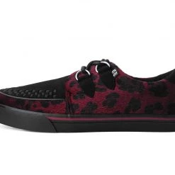 A9947 Black & Burgundy Leopard Hair VLK Sneaker Women