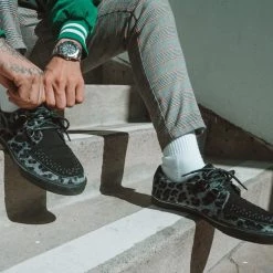 A9948 Black & Grey Leopard Hair VLK Sneaker