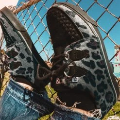A9948 Black & Grey Leopard Hair VLK Sneaker