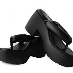 A9960L Women Black Strappy Bubble Heel