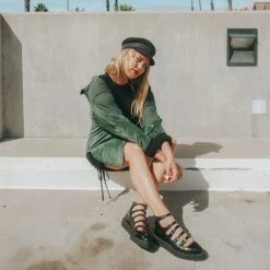 A9968L Black Metallic Sparkle Multi-Strap Mary Jane Women